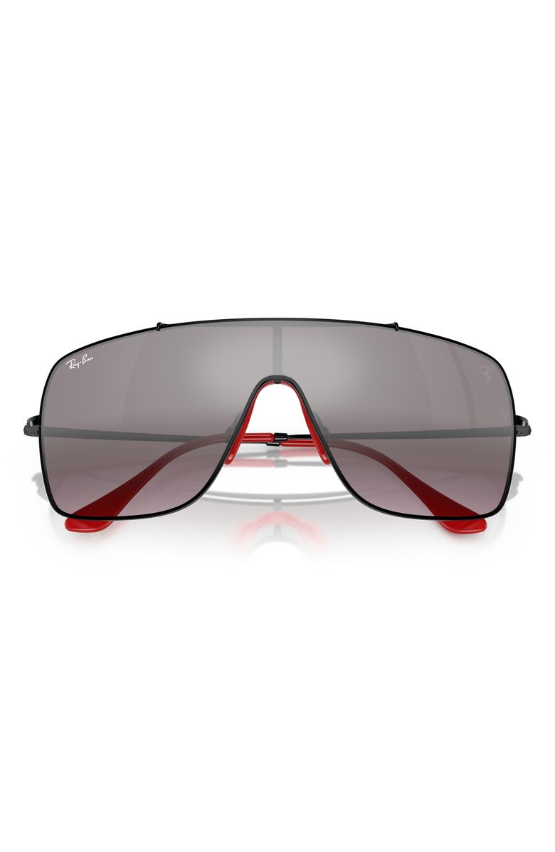 Ray-Ban x Scuderia Ferrari 135mm Shield Sunglasses, Alternate, color, Black