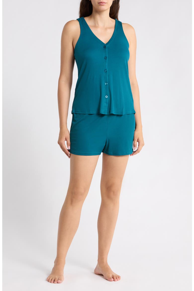 Sleeveless Top & Shorts 2-Piece Pajama Set, Main, color, NIGHT VISION