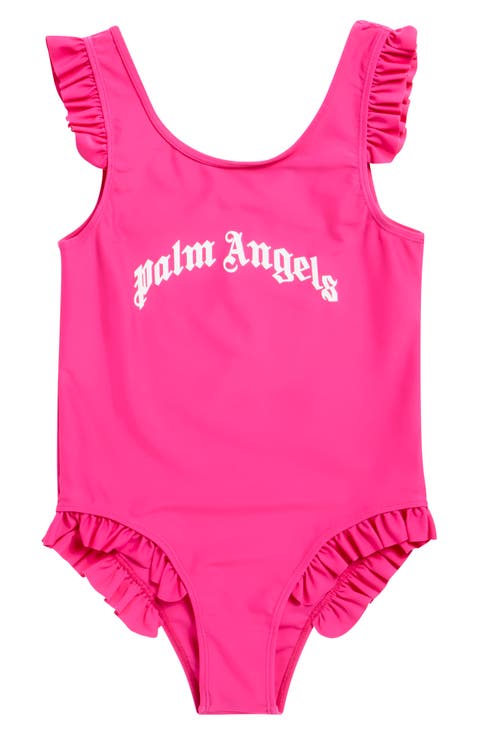 Curved Logo One-Piece Swimsuit