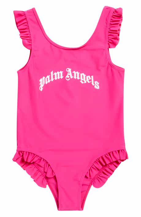 Curved Logo One-Piece Swimsuit