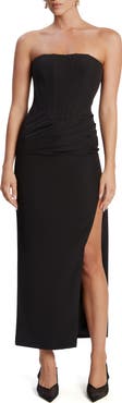 Bardot Saira Strapless Corset Maxi Dress