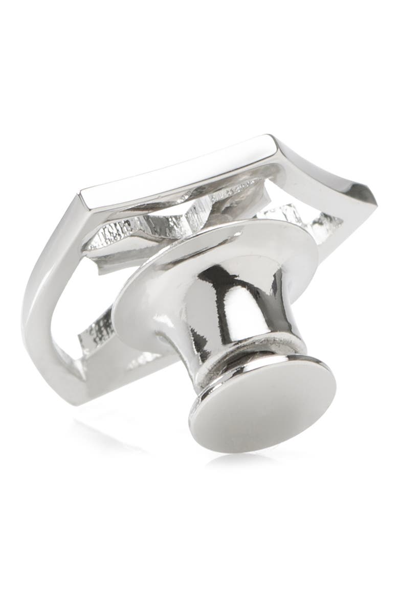 Cross Shield Stainless Steel Lapel Pin, Alternate, color, SILVER