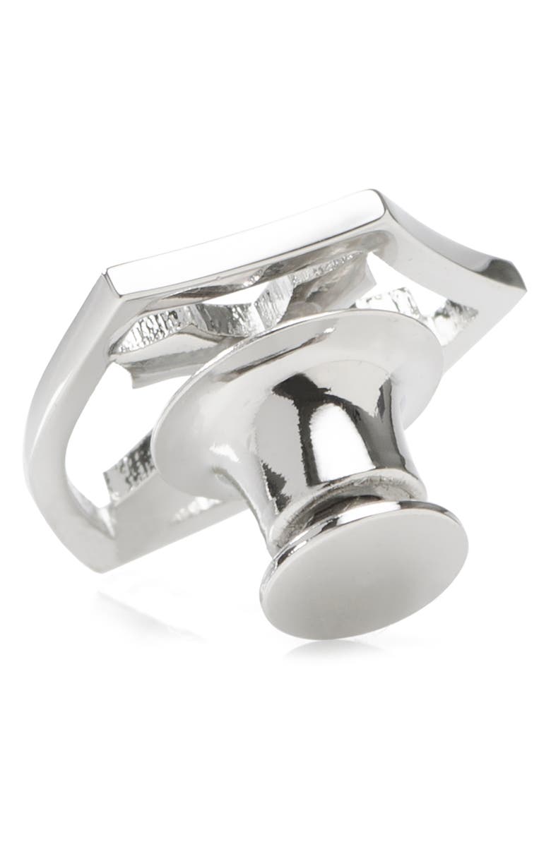 Cufflinks, Inc. Cross Shield Stainless Steel Lapel Pin, Alternate, color, Silver