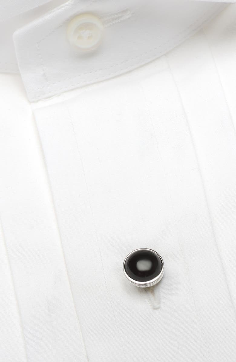 Cufflinks, Inc. Sterling Silver & Onyx Shirt Studs, Alternate, color, Black