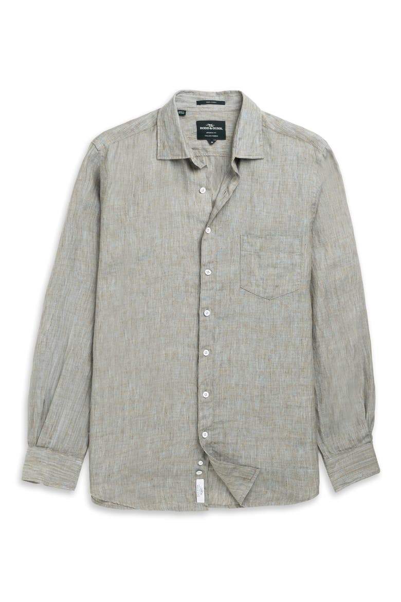 Coromandel Button-Up Linen Shirt, Alternate, color, TAUPE