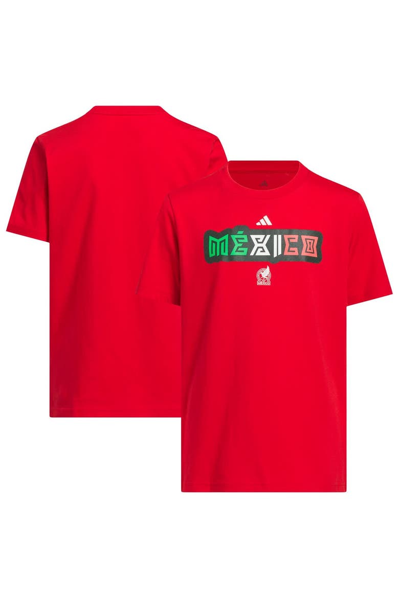 Youth adidas Red Mexico National Team Jersey Hook T-Shirt, Main, color, Red