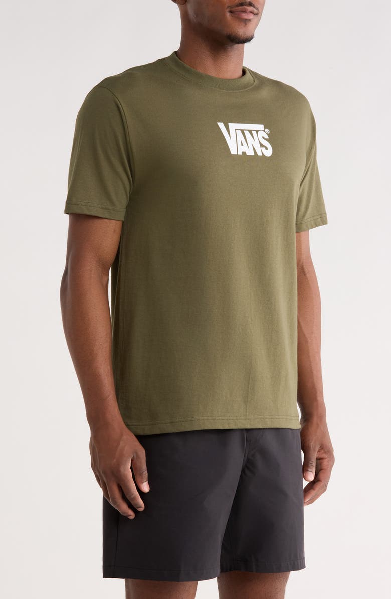 Vans Stretch Logo Cotton Graphic T-Shirt, Alternate, color, Mossy Olive
