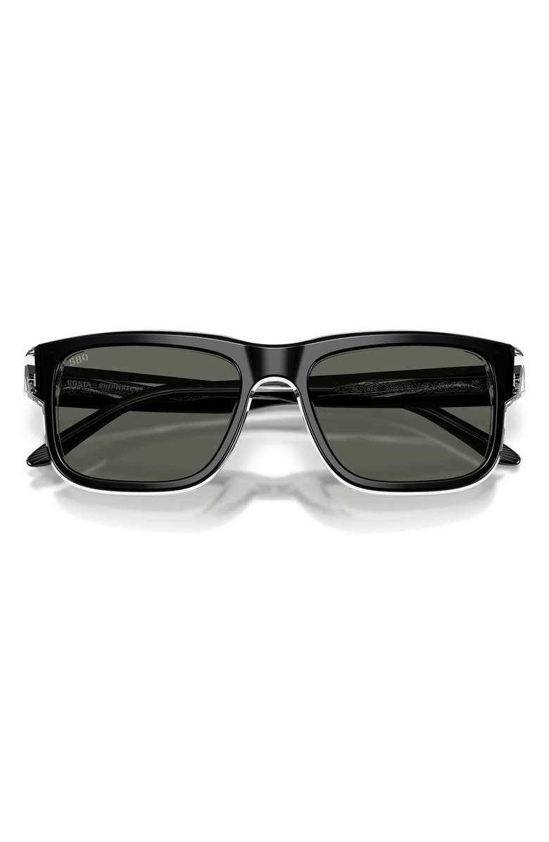 Costa Del Mar Shipwrecks 54mm Sunglasses, Alternate, color, Black / Gray 580G