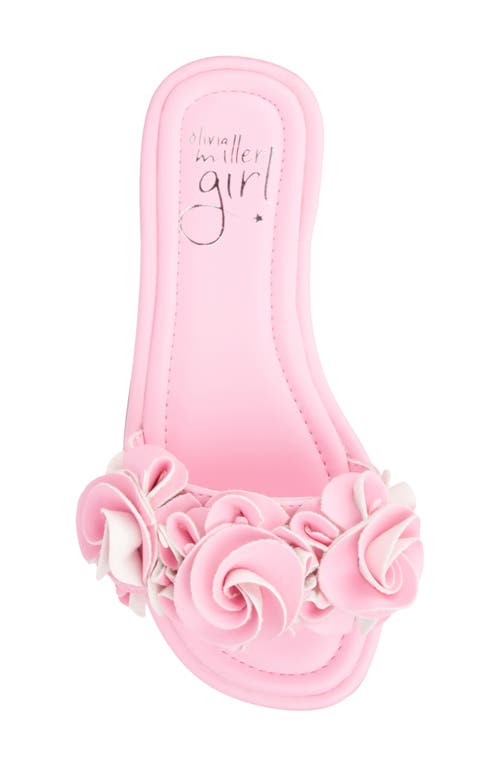 Olivia Miller Kids' Flower Slide Sandal In Pink