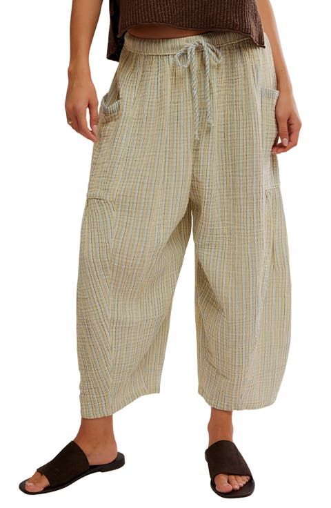 Quin Stripe Cotton Drawstring Pants