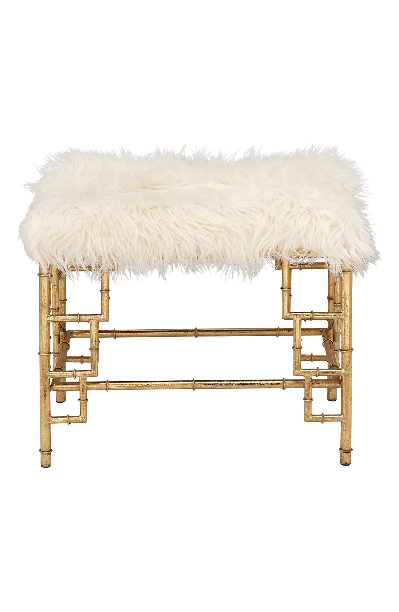 WILLOW ROW Gold/White Modern Stool | Nordstromrack