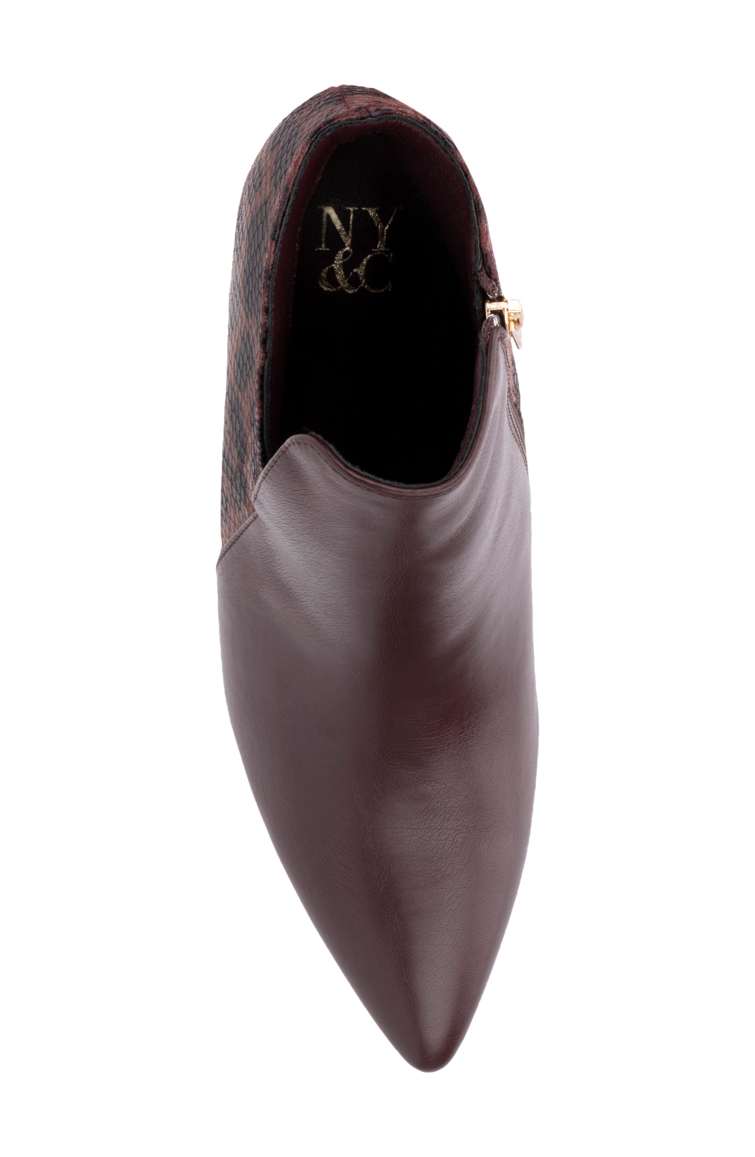 NEW YORK AND COMPANY Emani Stiletto Bootie, Alternate, color, Burgundy