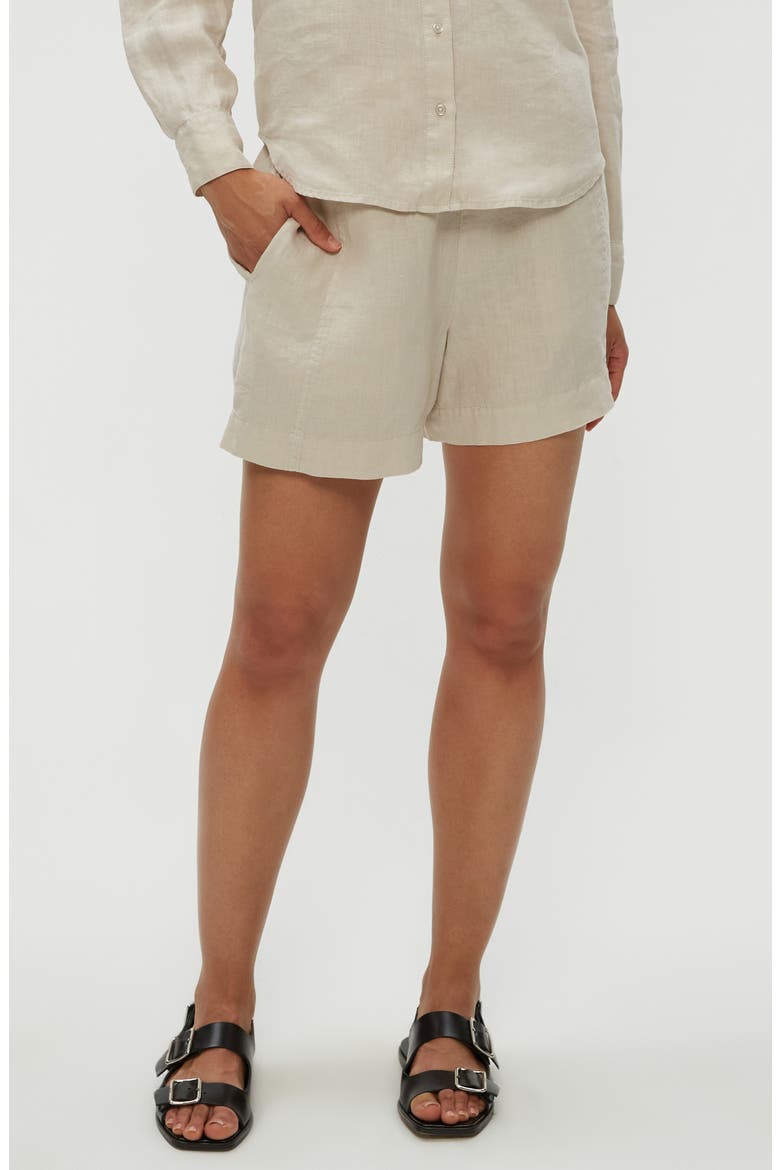 Mavis Linen Shorts, Main, color, WINDCHIME