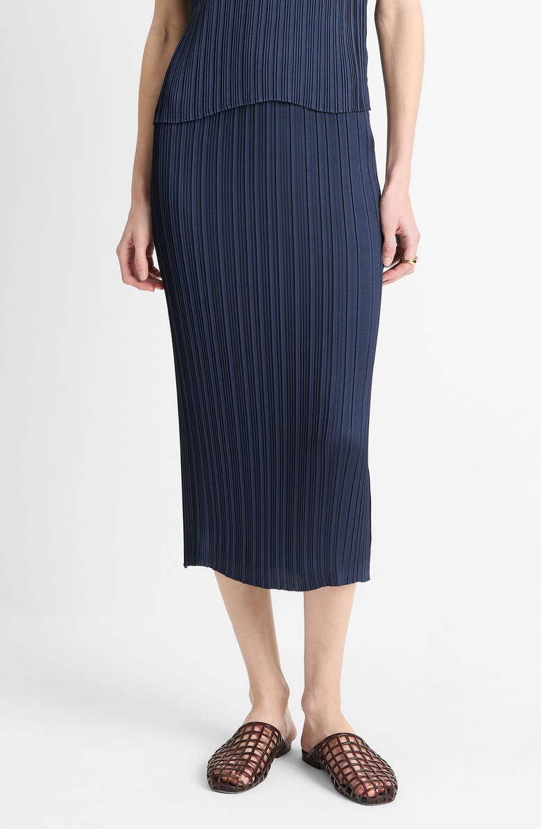 Vince Pleat Skirt, Main, color, Coastal Blue