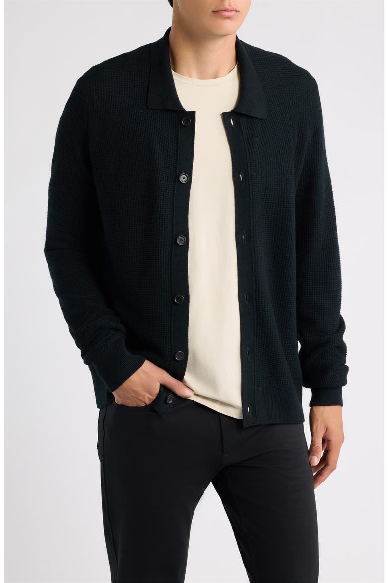 Lumile Button Cardigan, Main, color, BLACK