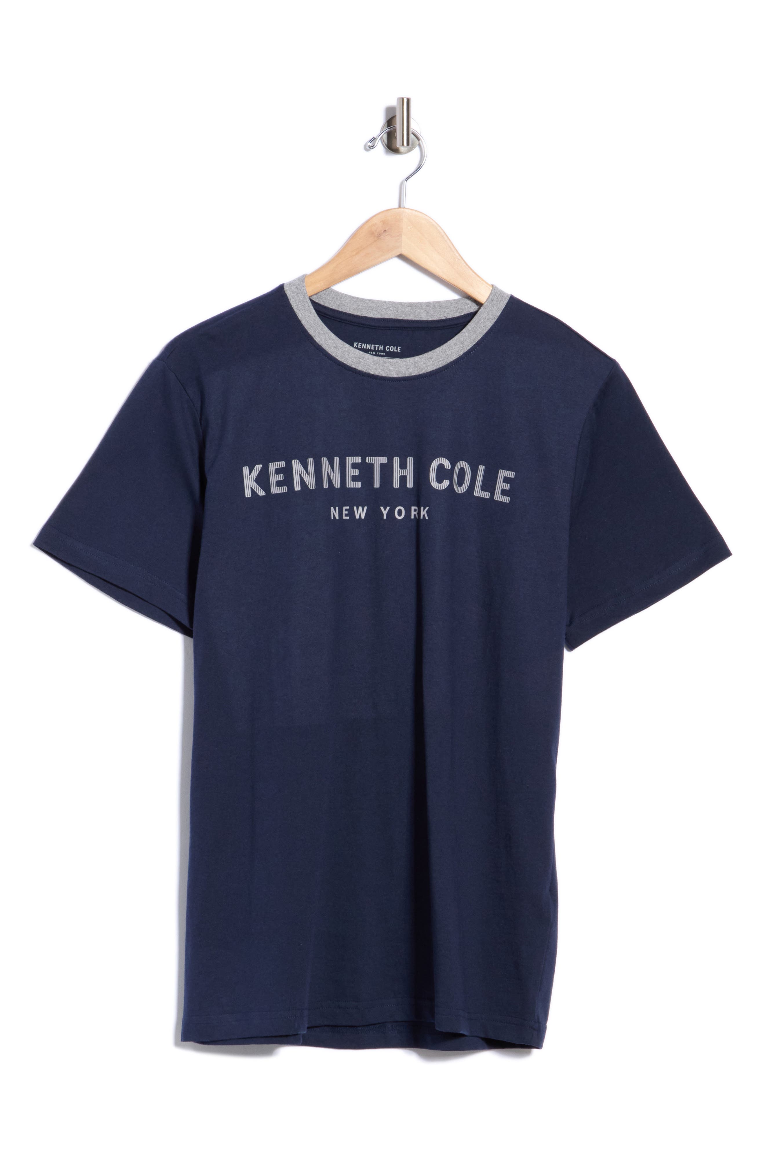 Kenneth Cole Logo Embossed Ringer Tee (Men) | Nordstromrack