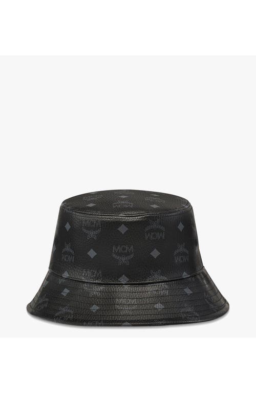 Mcm Monogram Print Bucket Hat In Black