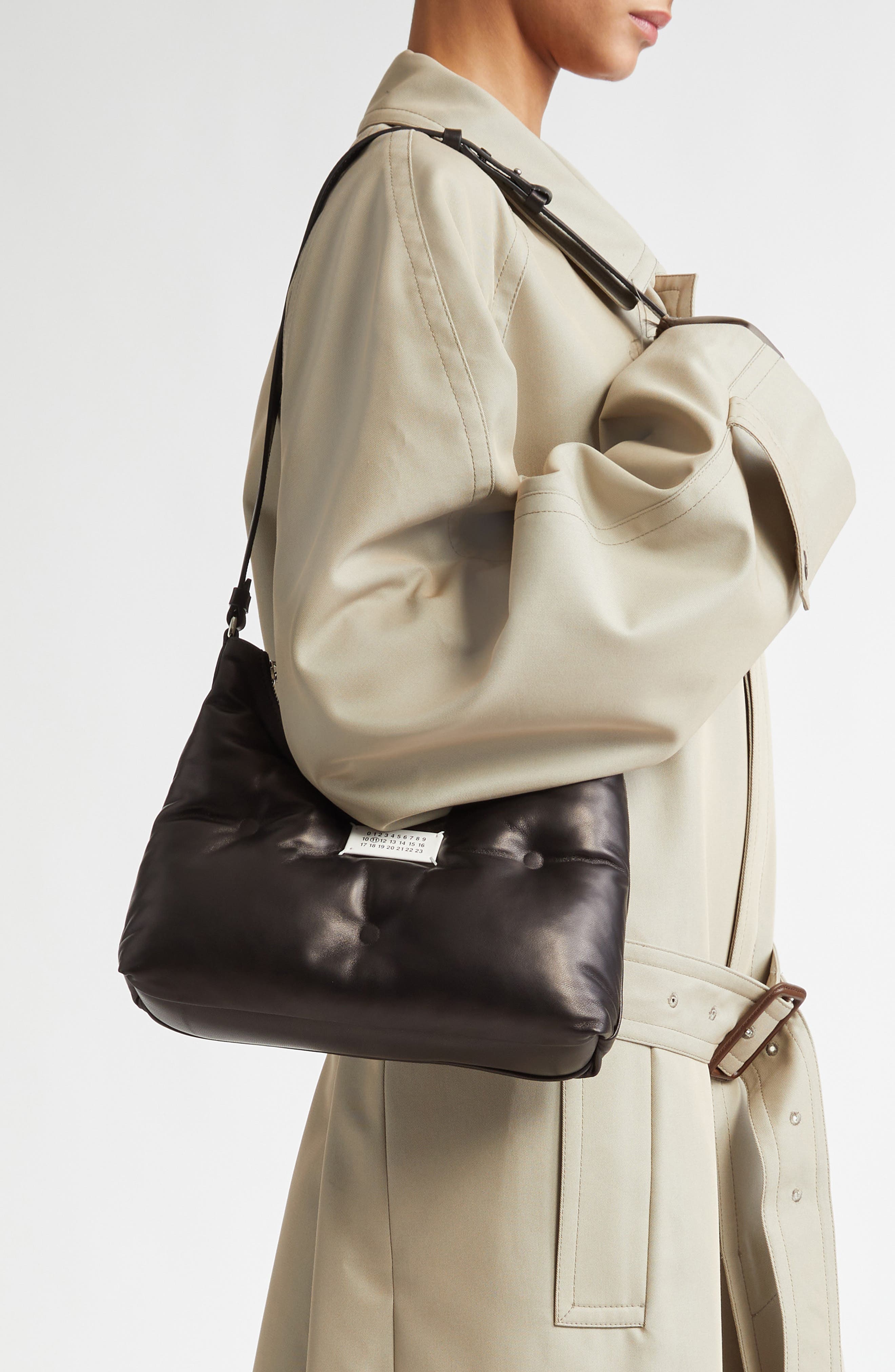 Maison Margiela Small Glam Slam Hobo Bag, Alternate, color, Black