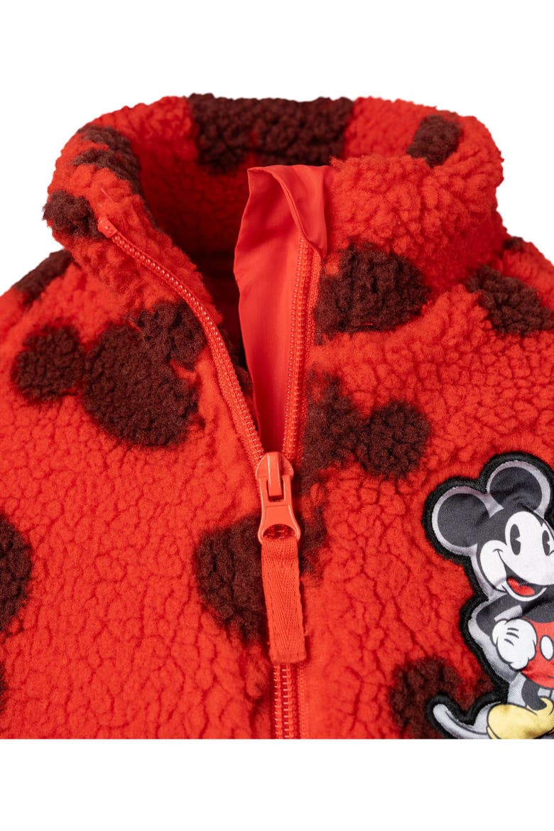 Mickey Mouse Fleece Zip-Up Jacket, Alternate, color, Mickey Classic Red