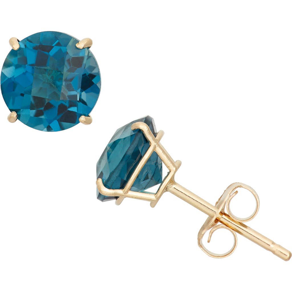 Fzn Amethyst Stud Earrings In Gold