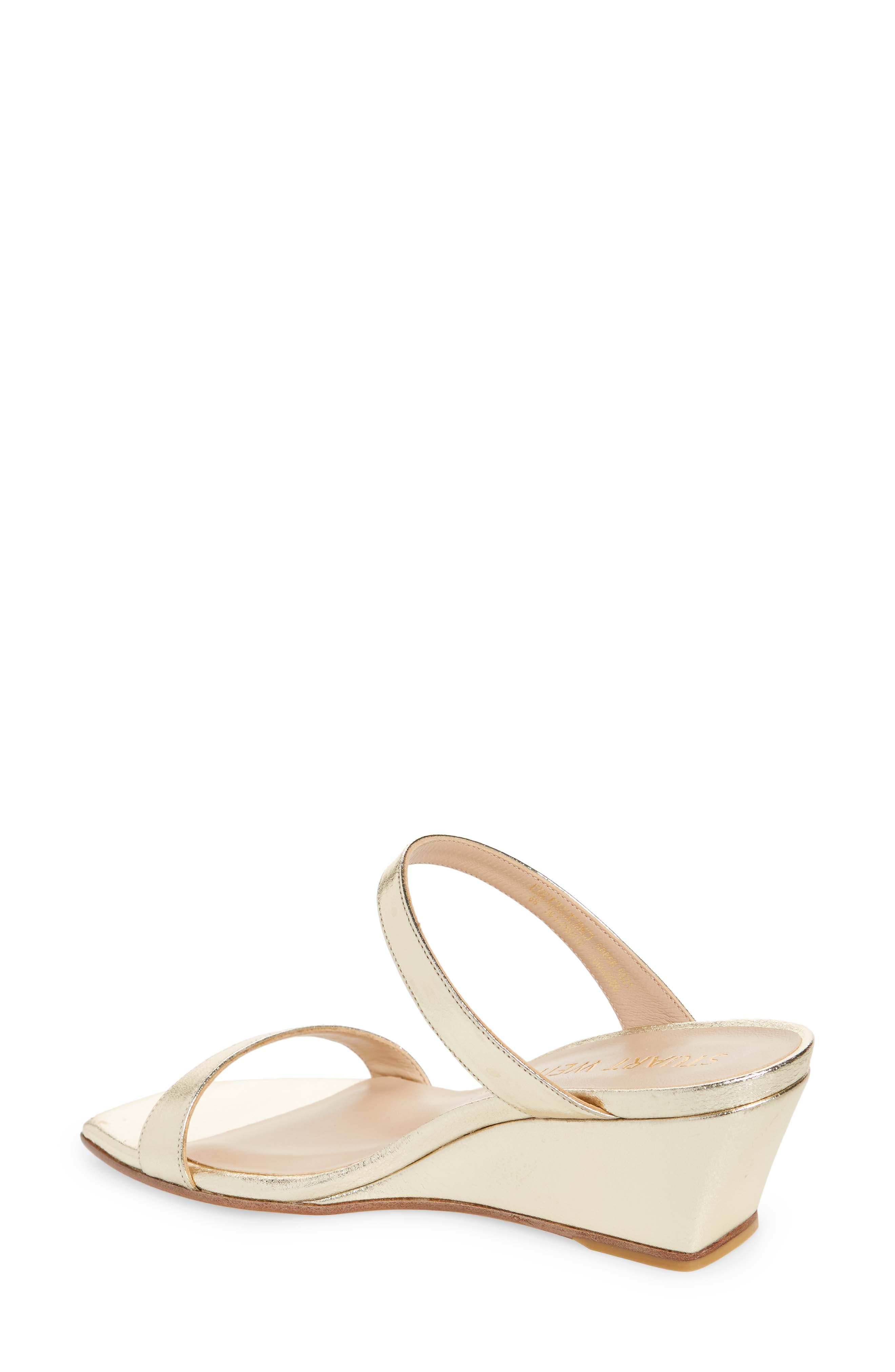 Aleena Wedge Slide Sandal, Alternate, color, PLATINO