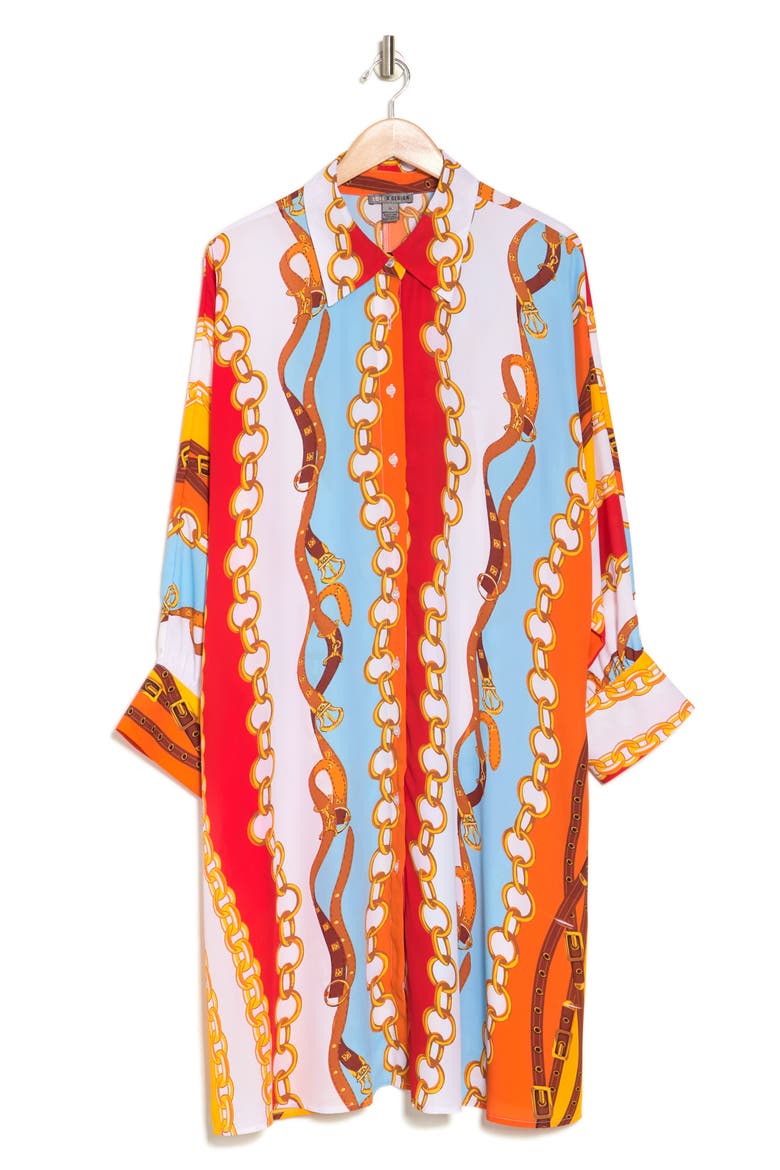 Brooklyn III Long Sleeve Shirtdress, Alternate, color, BEACH HOUSE NEW WAVE