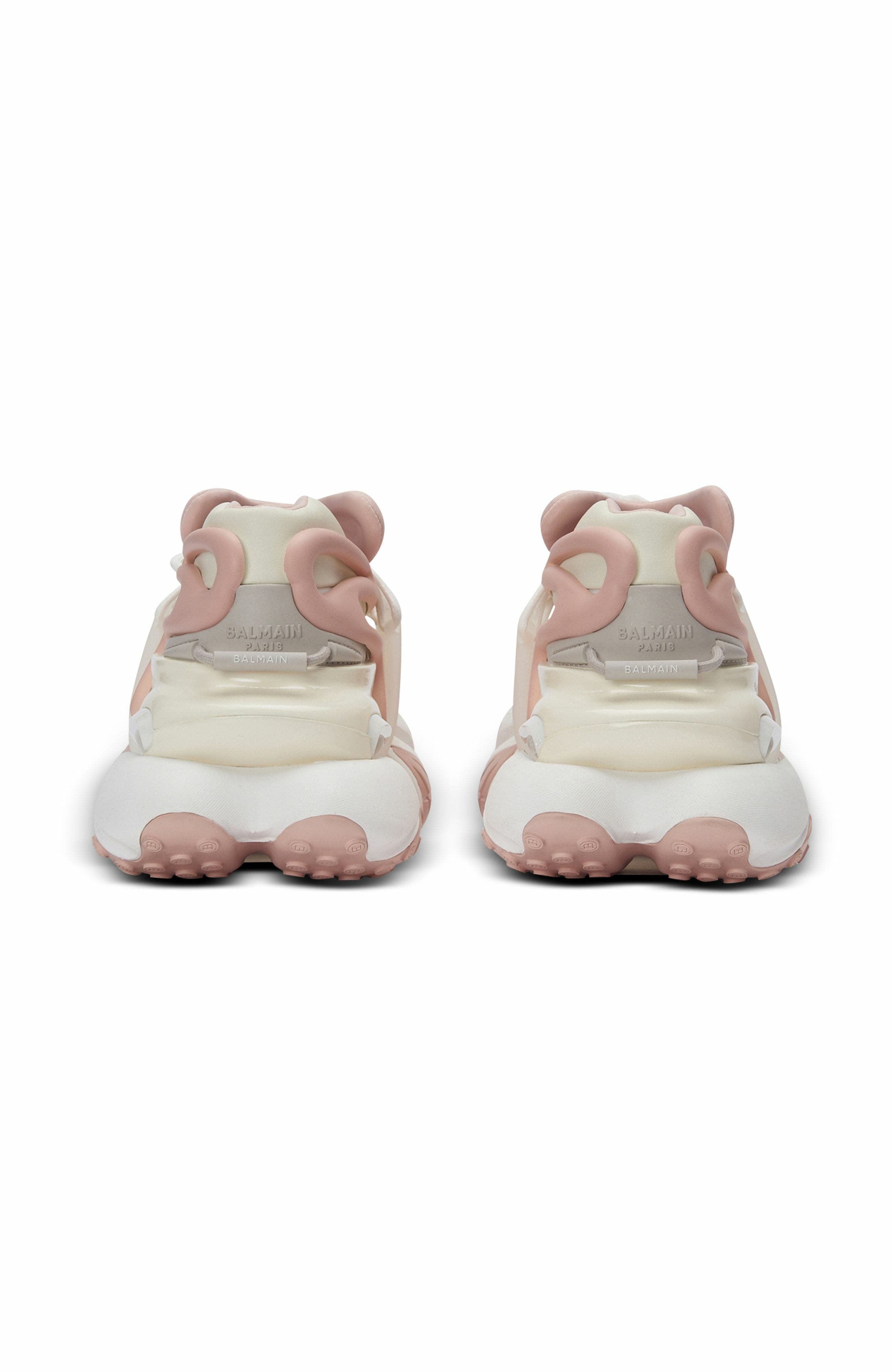 Balmain Unicorn Low Trainers In Neoprene And Calfskin, Alternate, color, 