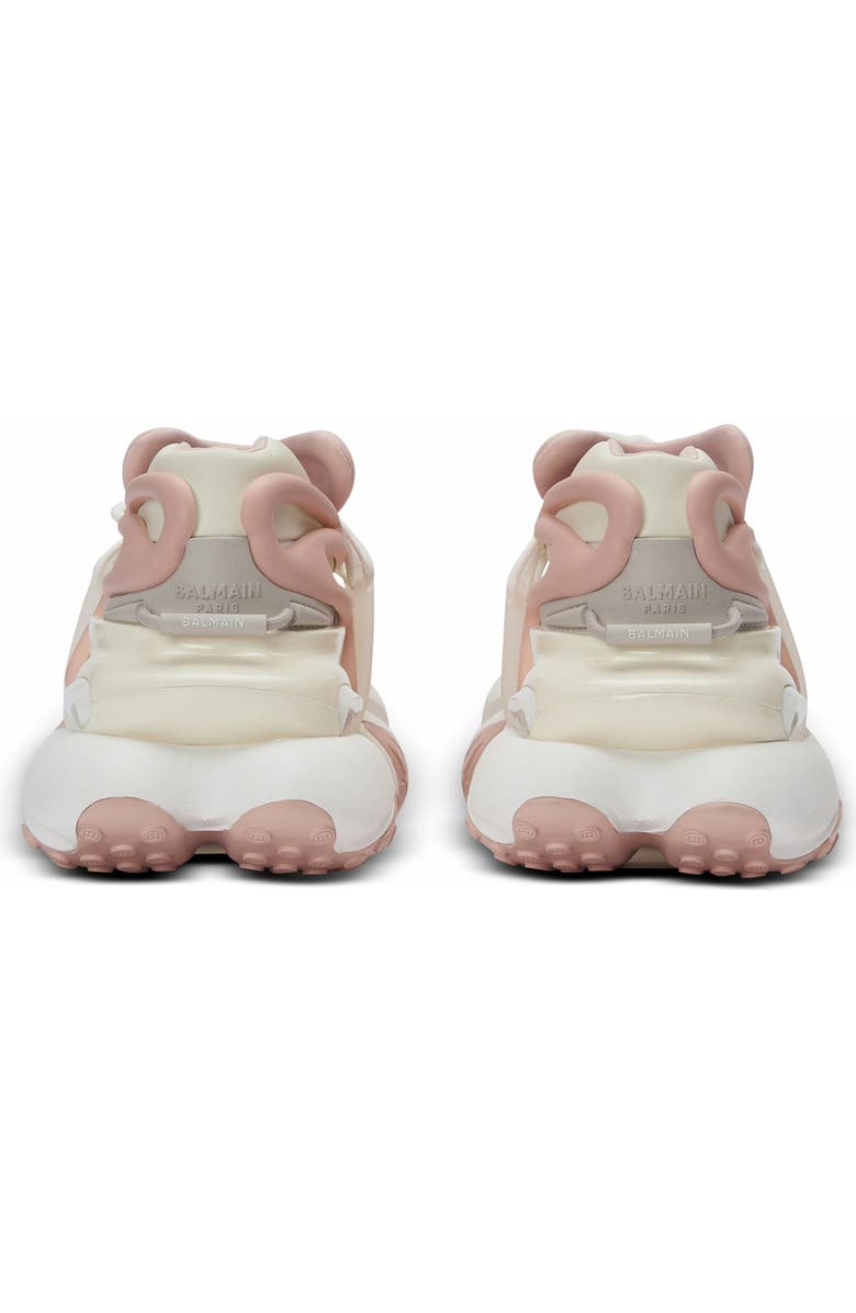 Balmain Unicorn Low Trainers In Neoprene And Calfskin, Alternate, color,