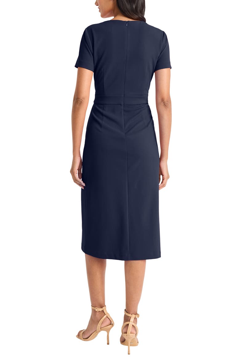 Short Sleeve Tulip Hem Midi Dress, Alternate, color, NAVY BLAZER
