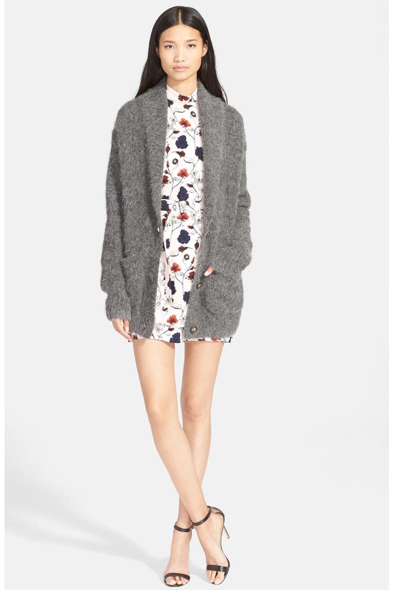 'John' Alpaca Blend Cardigan, Alternate, color, HEATHER GREY