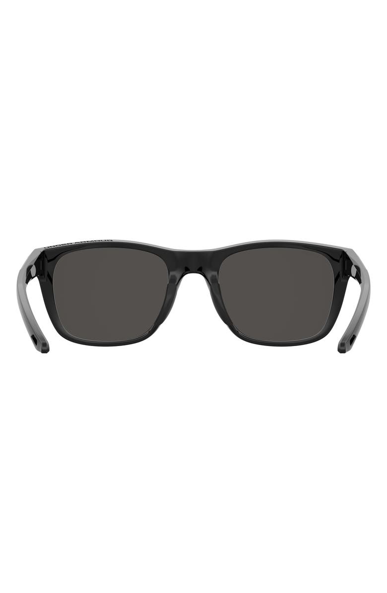 Under Armour 55mm Square Sunglasses, Alternate, color, Black
