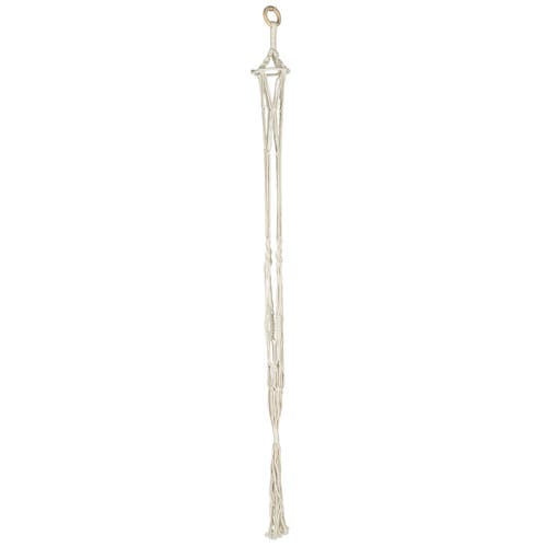 Storied Home Cotton Macrame Plant Hanger In Brown