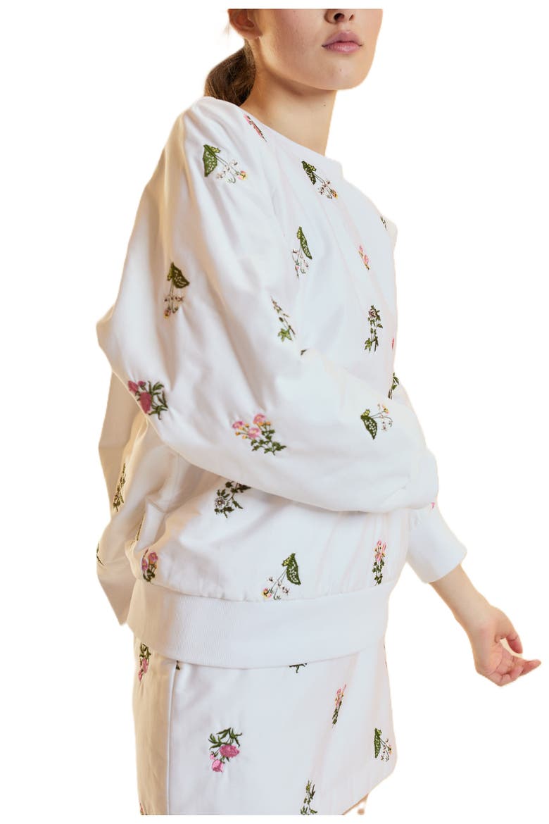 Embroidered Mini Skirt, Main, color, White