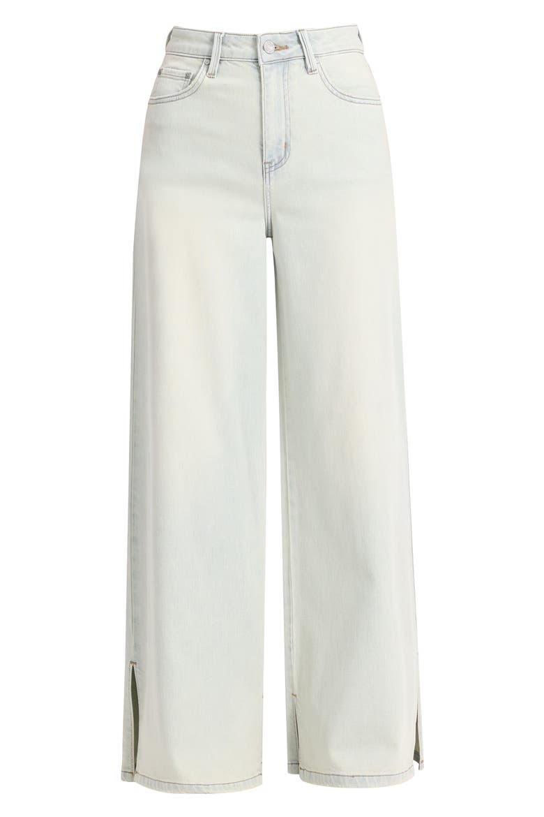 Side Slit Wide Leg Jeans, Alternate, color, LIGHT BLUE