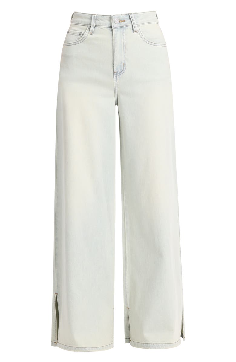 Bayeas Side Slit Wide Leg Jeans, Alternate, color, Light Blue