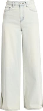 Bayeas Side Slit Wide Leg Jeans