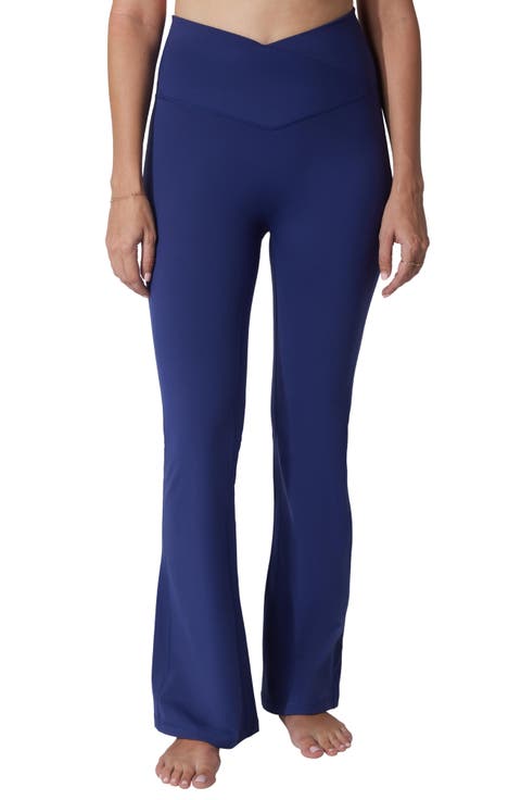 Lux Sophia Crossover Elastic Flare Leggings