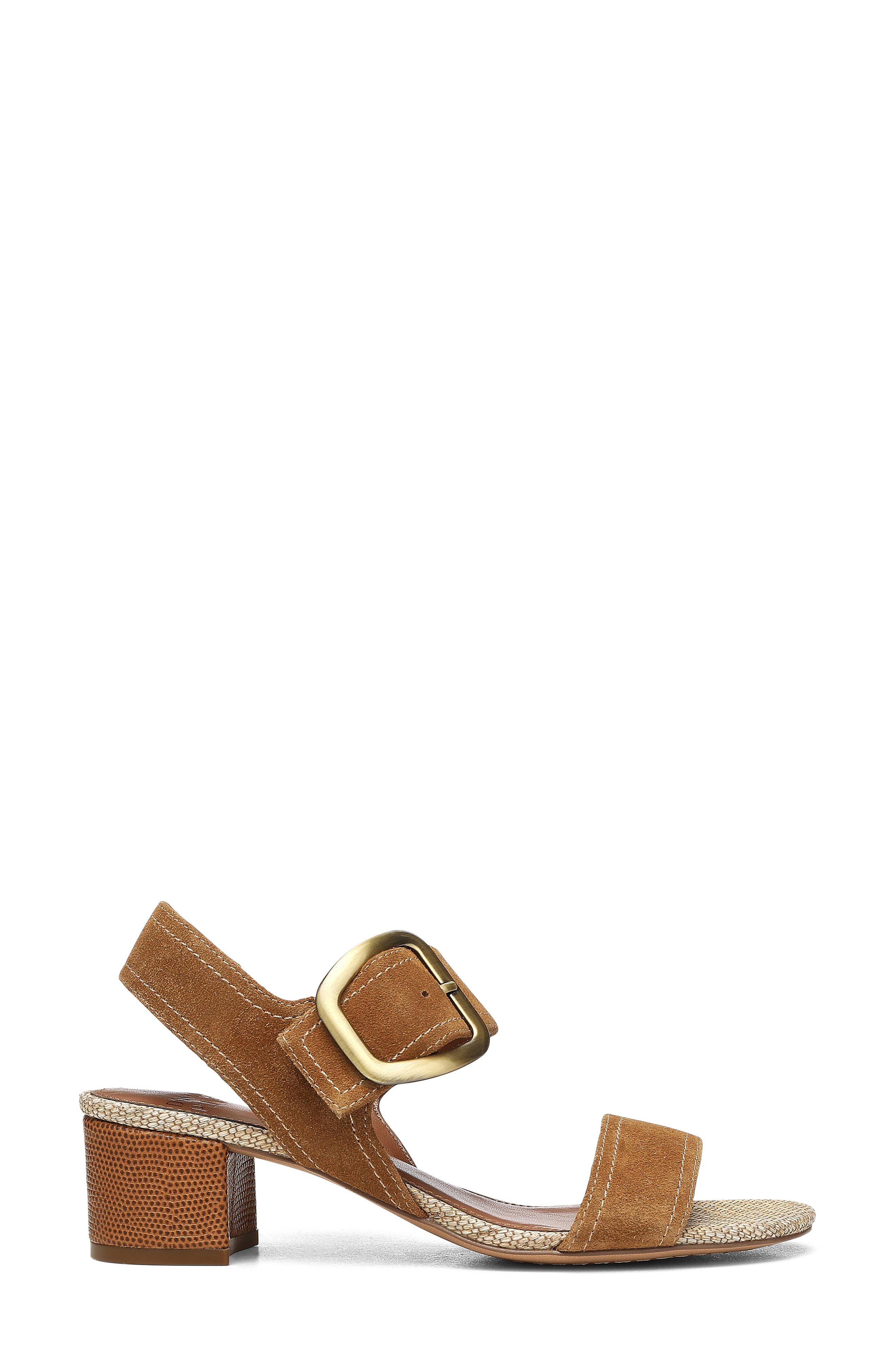 Donald Pliner Neve Lizard Embossed Mid Heel Sandal (Women) | Nordstromrack
