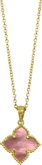 Mother of Pearl Flower Pendant Necklace