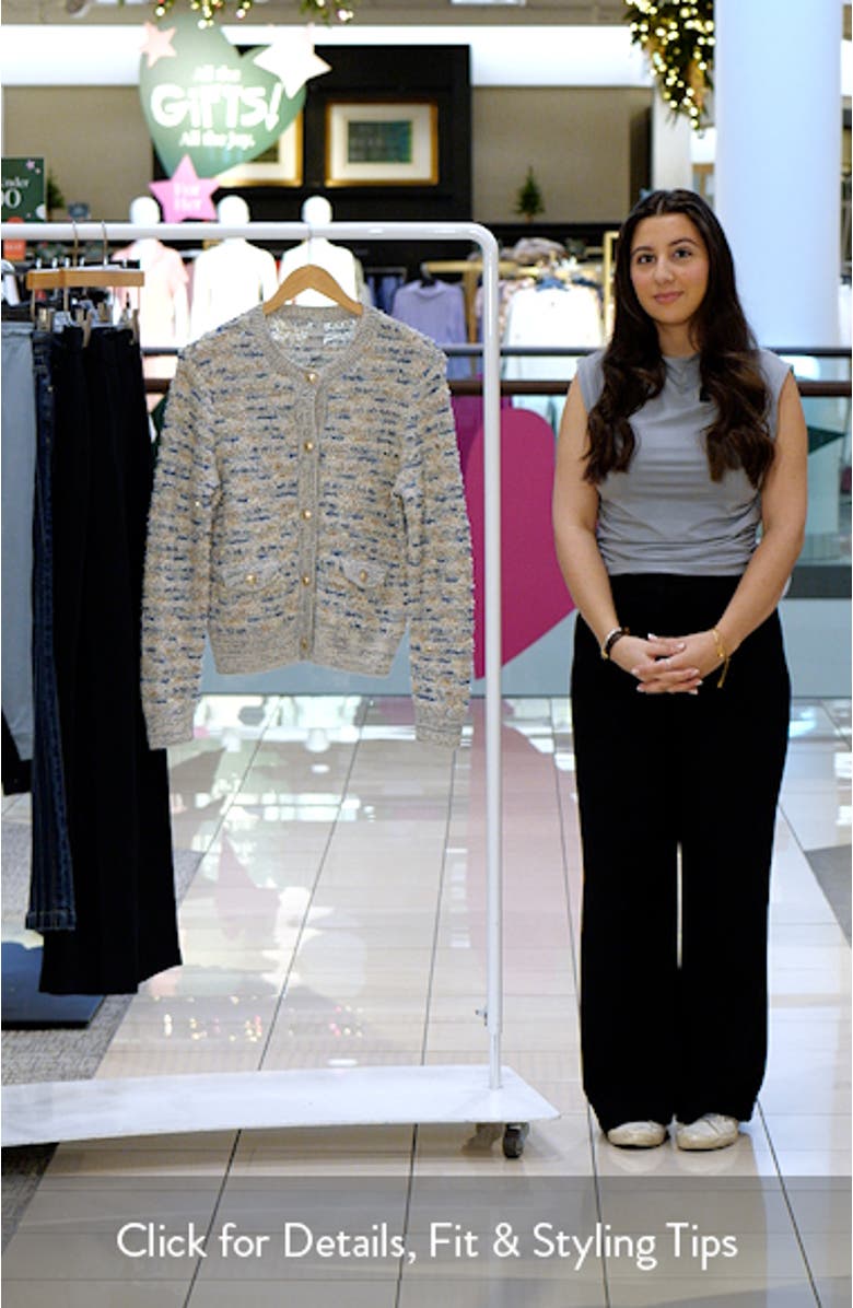 Always Shining Metallic Cotton Blend Cardigan, sales video thumbnail