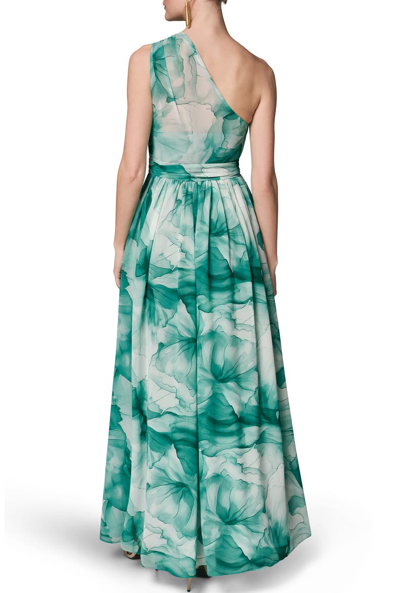 Floral One-Shoulder Gown, Alternate, color, LAWN MULTI
