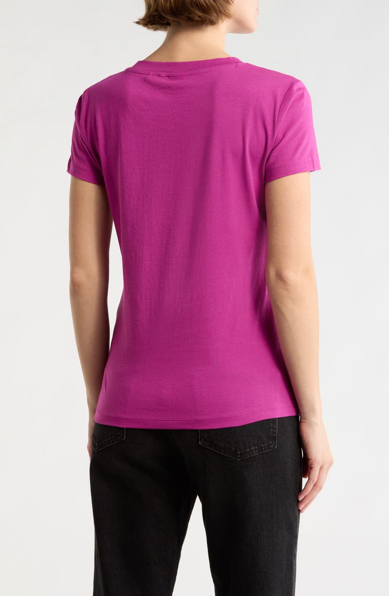 BOSS Orange Crystal Cotton T-Shirt, Alternate, color, Dark Pink