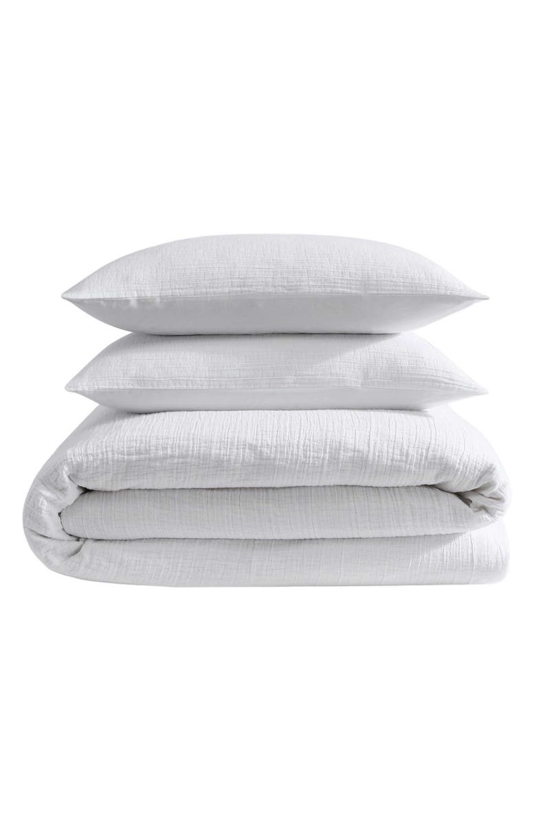 Calvin Klein Home Washed Textured Reversible Comforter Set, Main, color, White