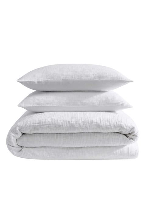 Washed Textured Reversible Comforter Set