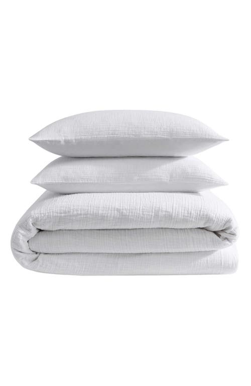 Calvin Klein Home Washed Textured Reversible Comforter Set In White
