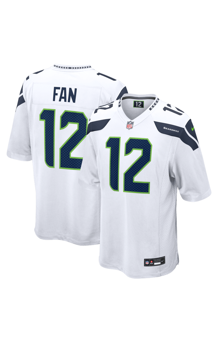 Nike Men's Nike 12s White Seattle Seahawks Game Jersey, Main, color, White