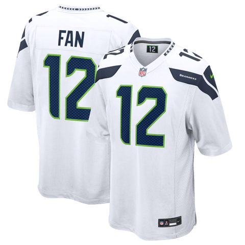 Men's Nike 12s White Seattle Seahawks Game Jersey