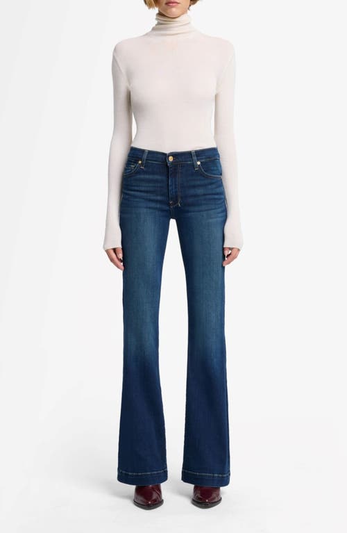 7 For All Mankind Dojo Mid Rise Flare Jeans In Blue