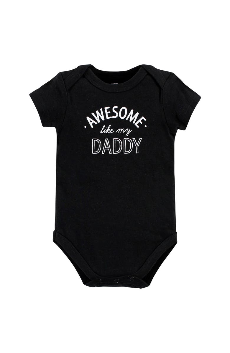 Hudson Baby Cotton 3-Piece Bodysuit Bundle, Alternate, color, Mom Dad Moon Back