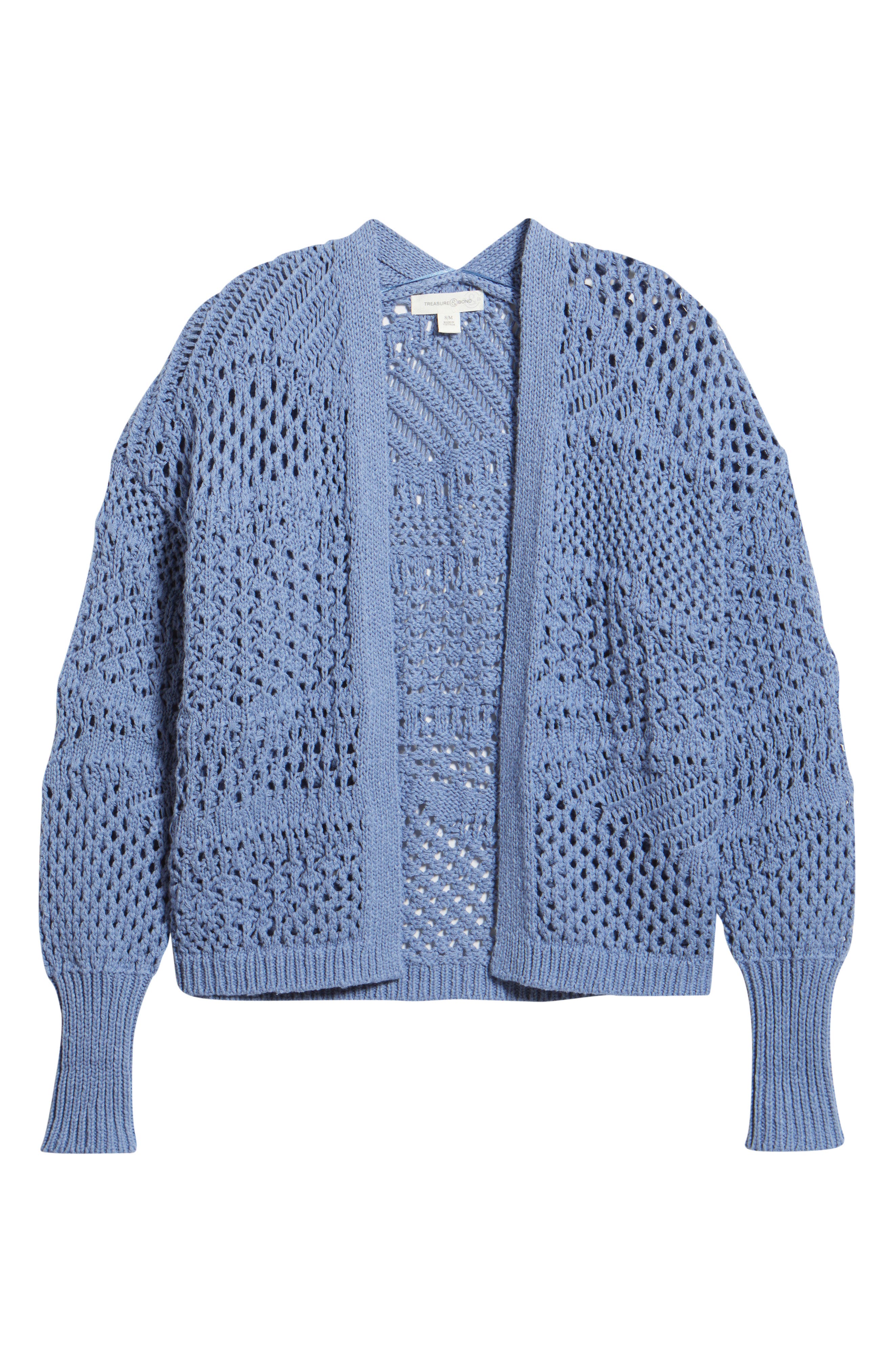 Openwork Slouchy Cotton Cardigan (Women) | Nordstrom